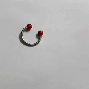 Silver fake nose ring
